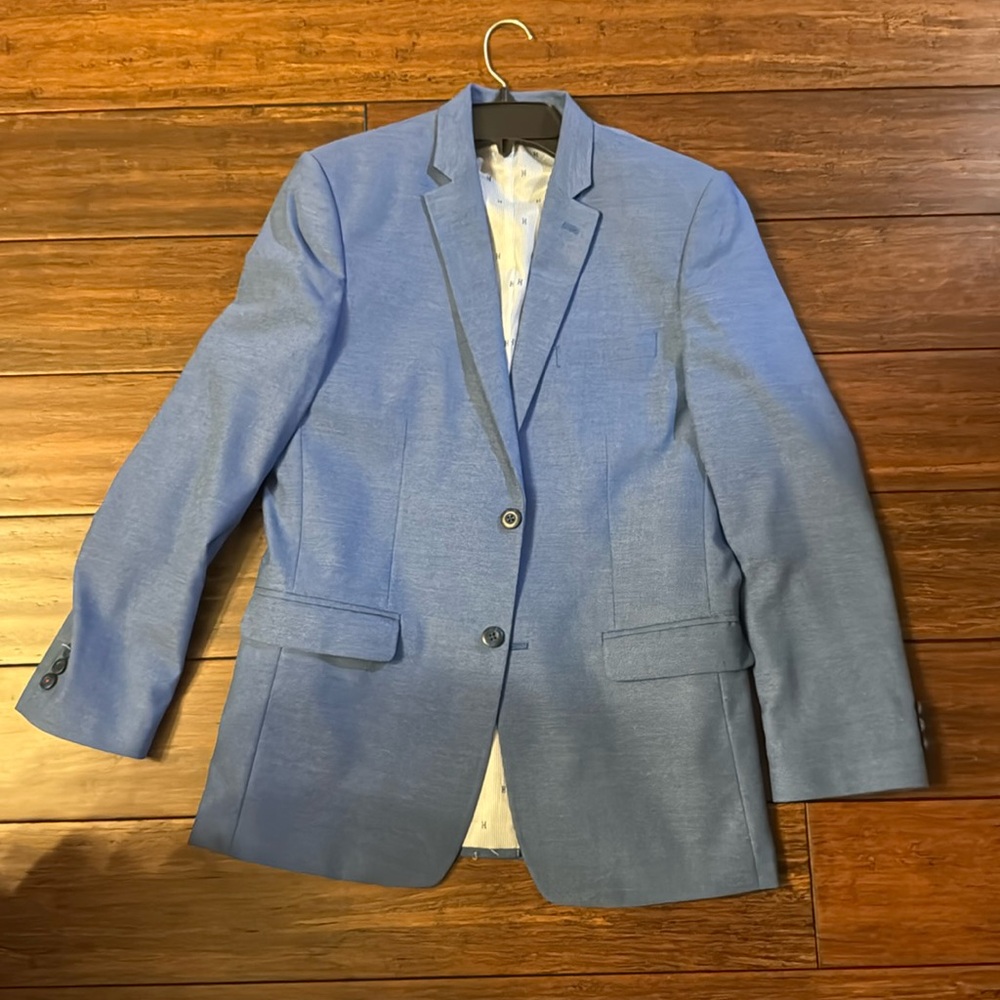 A blue blazer by Tommy Hilfiger